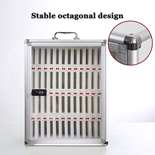 Phone Storage Box, Mobile Phone Pocket Chart Phone Holder Cabinet Storage, for Office Classroom Student Cell Phone Safe Deposit Box Mobile (Silver 48)，Silver-48