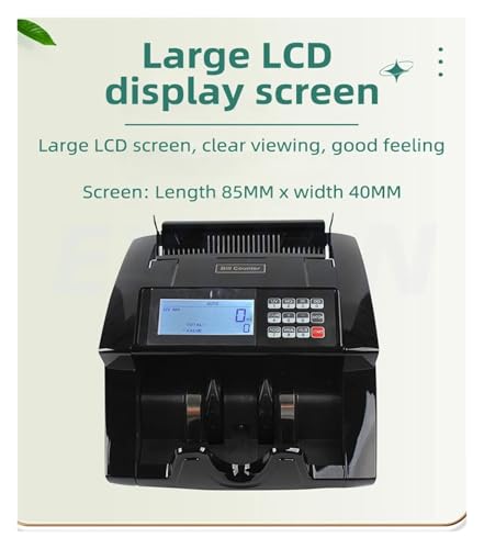 GAZOGJ Cash Register, Automatic Multicurrency Cash Registe Money Counter, Bill Detector Counting Machine LCD Display for Euro Us Dollar AUD Pound