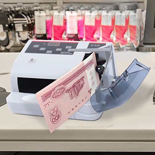 Unnsiapit Money Counter Machine, Cash Counter Bill Counting Machine with Counterfeit Detection & Digital Display for Multi-Currency, Add Mode, Counting Speed 600 PCS/MIN