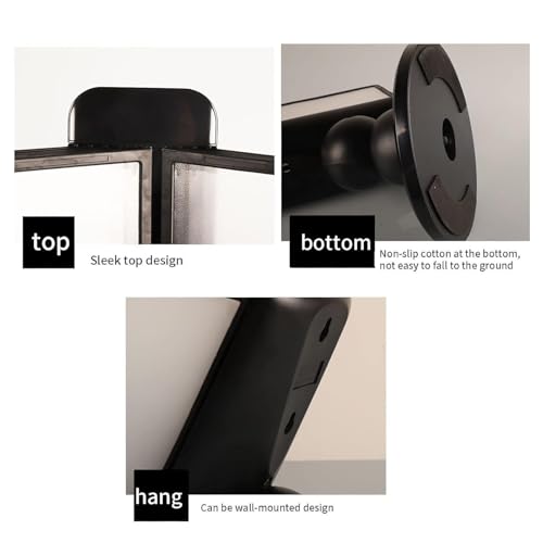 ZOCWJK File Organizer for Desk - Wall Mount Reference Organizer, Desktop Flip Folder, 10 Double-Sided Display Pockets, Desktop Reference and Display System,Catalog Display Rack,