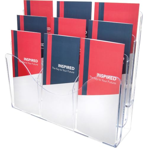 3-Tier Document Organizer W/6 Removable Dividers 14w X 3.5d X 11.5h Clear
