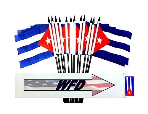 144-Pack Cuba Miniature Desk Flags – 4"x6" Polyester Handheld Waving Flags – Bulk Wholesale for Events, Schools & Decorations
