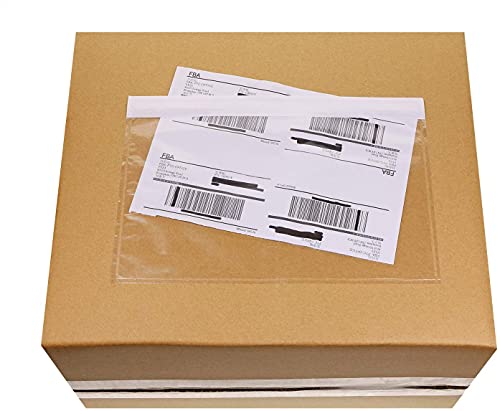 Immuson 2000 7.5" x 5.5" Clear Adhesive Top Loading Packing List, Label Envelopes Pouches (2000 Bags)
