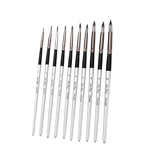 Chinese Calligraphy Brush Kanji Drawing Brush Beginner Students，10pcs Brush Pen Set Nail Manicure Kit Acrylics Nail Kit Artist Craft Detailing Brush Set for Painting Acrylic Brush Watercolor Brush Wat