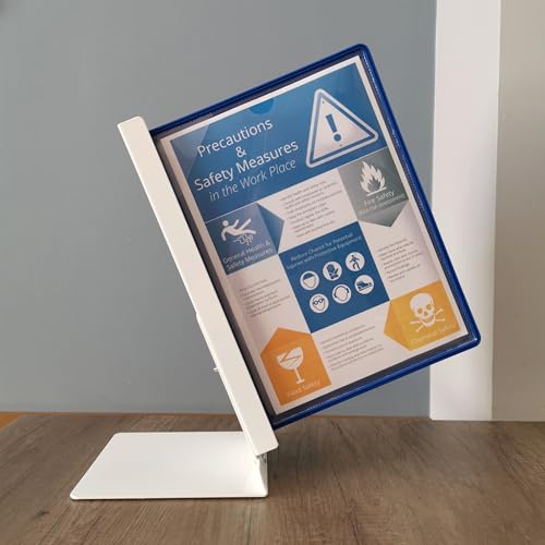 Leviatan 10 Piece Display Board System - Display Panel - A4 Presentation Films, Foldable Film - Robust Frame Construction, for Office, Production & Supermarket, Multicoloured