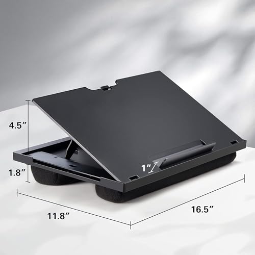 HUANUO Adjustable Lap Desk with 6 Angles – Up to 15.6" Laptop, Black