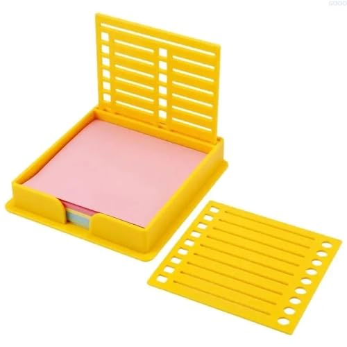 Nuqsx 4Pcs Stylish Sticky Note Dispenser Accessory for Personalize Workspaces Tidying For Home Office Desk(Yellow)