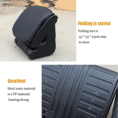 UOOD Premium Quality Adjustable Foot Rest Angle and Height Adjustment -Office or Home, Car Use, Ergonomic & Foot Massage (Color : Black)