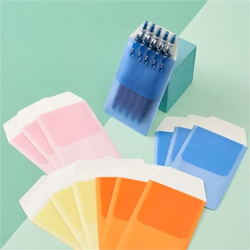 Yiodauh pocket protector 60pcs Leak-Proof Nurse Pen Pocket Ink-Resistant Protective Case PVC Pencil Bag Portable Insert Pouch Hospital