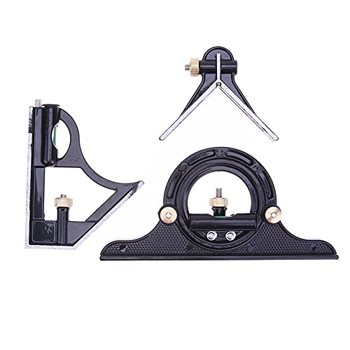 WJJDLLNP 3pcs 300mm/12 Measuring 3 In1 Adjustable Ruler Multi Combination Square Angle Finder Protractor Spirit Level Tool