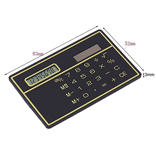 DUYHBAWRS Calculator 8 Digit Thin Solar Power Calculator with Touch Screen Credit Card Design Portable Mini Calculator for Business School