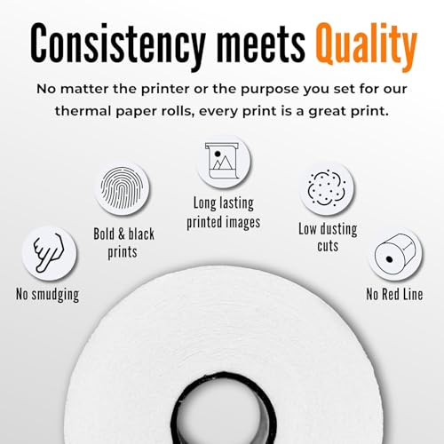 Thermal Tiger 3 1/8" x 230' Thermal Receipt Paper Rolls (50 Rolls) – BPA-Free, Universal POS Compatibility for Clover, Epson, & Verifone – Crisp Printing & 5-Year Image Life
