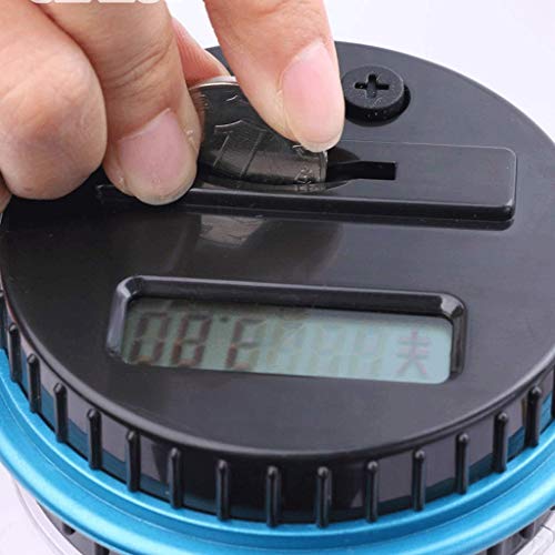 PGNEX Digital Piggy Bank Counter, Automatic UK Coin Counting Jar Money Box for Kids and Adult, Safe Money Bank Coin Saving Pot Container with Display(White-Dinosaur Doodle4)