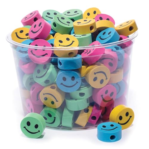 Anderson's Smiley Face Eraser Tub, Set of 108, School Supplies, Classroom Supplies, Writing