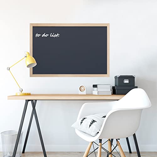 Wall Chalkboard Sign, Wood Framed Black Board for Wall Decor,Easy-to-Erase,for School, Home,Office (Size : 50x70cm)