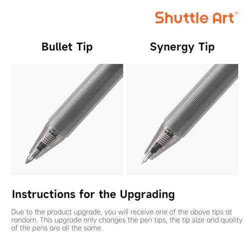Shuttle Art Black Gel Pens, Ink Glide Series 90 Pack Retractable 0.5mm Fine Point Rollerball Gel Ink Pens Bulk Set Quick Drying Smooth Writing with Grip for Journaling Note Taking Office School Home