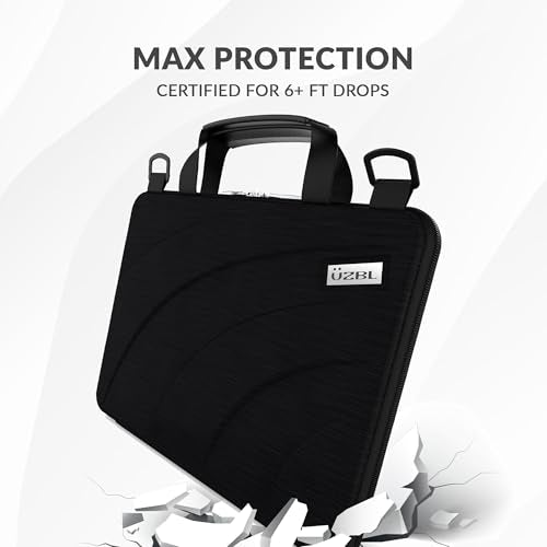 UZBL 13-14 Inch Always-on Chromebook Protective Hard Case with Adjustable Shoulder Strap and Carrying Handles (20 Pack)