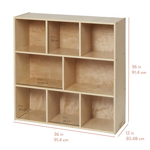Back2School Express Sleekline 8-Compartment Cabinet, Achiever, Natural