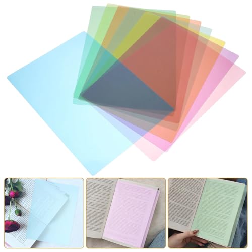 Guided Reading Strips 8-Pack Multi-Color Reading Aid Bookmarks with Guide Strips, for School & Teacher Support