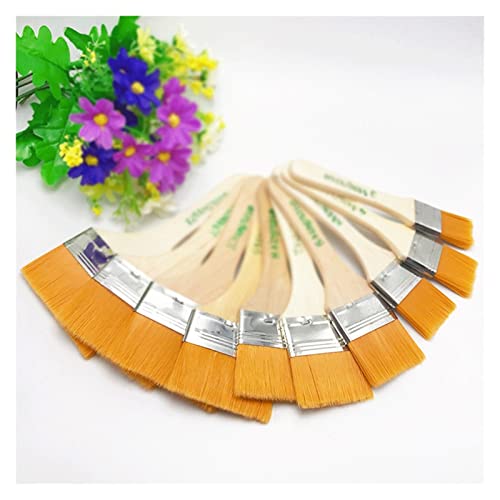 GGGUOJINN Nylon Plate Brush Brush Brush Barbecue Brush Painting Lacquer Wood Handle Brush Art Brush Brush (Color : A, Size : 8.0cm) (A 7.0cm)