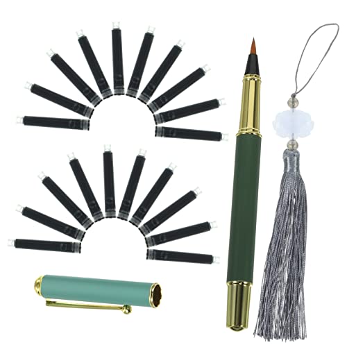 Chinese Caligraphy Brush, 5 Sets Fountain Pen Brush Refillable Ink Pen Watercolor Brush Pens Drawing Pens Chinese Calligraphy Pen Chinese Calligraphy Brush Portable Calligraphy Pens Ink Painting Pen