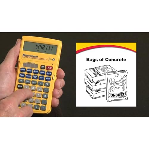Calculated Industries 4019 Material Estimator Calculator | Finds Project Building Material Costs for DIY’s, Contractors, Tradesmen, Handymen and Construction Estimating Professionals,Yellow