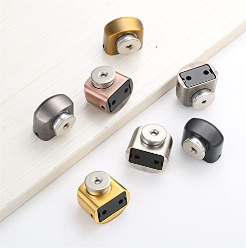 Zinc Alloy Strong Magnetic Door Stop Suction Bedroom Door Collision Door Touch Magnetic Door Stopper 1Pcs (Color : Black)