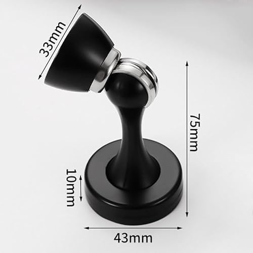 Zinc Alloy Thick Anti Collision Silent Black Door Stop