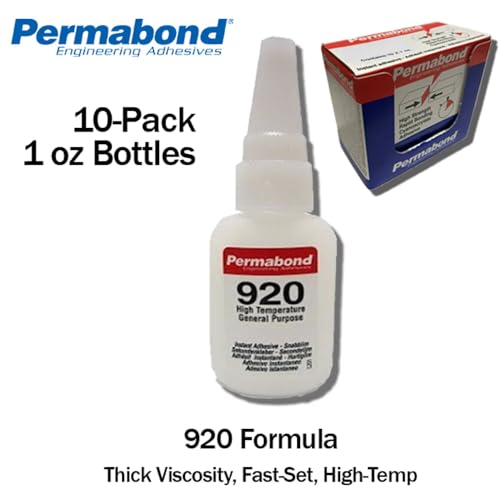 Permabond 920 (1oz Bottle) Instant Adhesive-Fast-Set, Thin Viscosity, 2-Step High-Temp Resistant