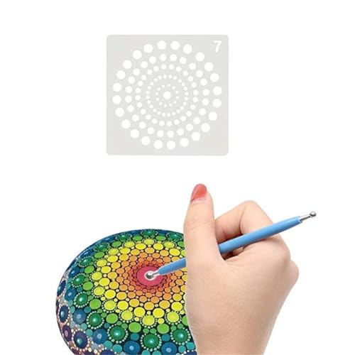QVEZPRYX Clay Tools 9-piece Indentation Pen Stainless Steel Bead Ball Bar Ceramic Carving Combination Set