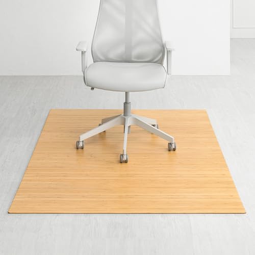 Anji Mountain 72" x 48" Bamboo Office Chair Mat for Carpet & Hardwood Floor