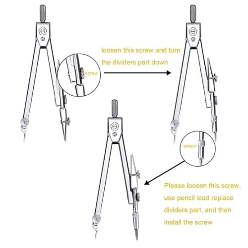 QVEZPRYX Set of Compasses for Drawing Semi Circles Learning The Protractor