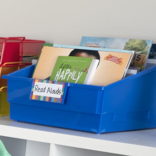 Really Good Stuff 12-Pack Blue Picture Book Classroom Library Bins