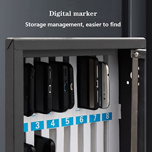 icVantA 12/24/36 Slots Pocket Chart Cell Phones Storage Cabinet Wall-Mounted with A Locked Can Be Carried by Hand for Office Classroom Factory (Color : Black, Size : 36) (Black 36)