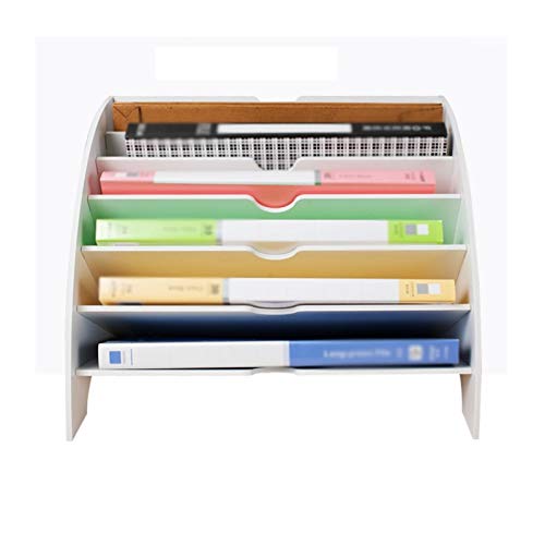 GFHSKRPL Document Tray Desktop Multifunction Storage Box Pen Pencil File Holder Office Desk Organizer Supplies