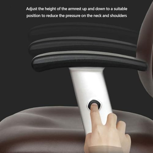 Executive Office Chair, Swivel Adjustable Swivel Office Desk Chair with Armrests Lumbar Support Desk Ergonomic Chair Executive Chair Boss Chair Reclining Learning Chair Home Office Chair ( Color : Bro