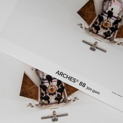 Canson Infinity Arches 88 Ultra Smooth Pure White Matte Inkjet Paper, 310gsm, 13" x 19", 25 Sheets