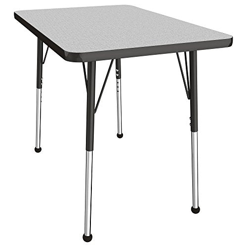 FDP 24" x 36" Rectangle Table with Ball Glide Legs - Gray/Black