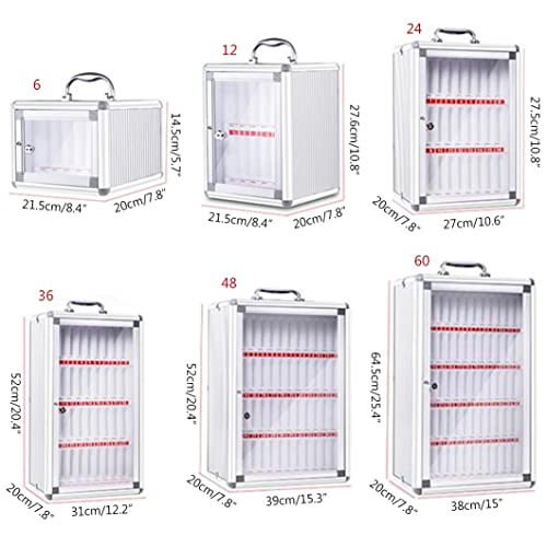 DFEDHF 48 Slots Mobile Phone Storage Cabinet, Lockable Wall Mounted Phone Safe Deposit Box, with Handle, Number & EVA Inner, for School, Factory, Examination0 (Onecolor-12)