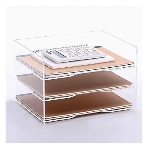File Classification Organizer, 3/4/5 Layer Desktop File Organizer, Paper Sorter, Desktop Student Bookshelf, Paper Locker for Home, Classroom, Office, School(3tier)