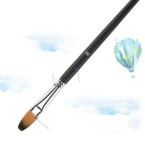 UOHLCX HBJWOV 9Pcs Art Paintbrush Set Synthetic Nylon with Long Handle Paint Brush for Watercolor Acrylics Oil Gouache