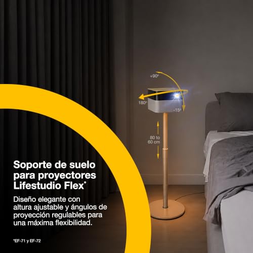 Epson Lifestudio Flex EF-72 Oak Portable Smart Projector, Sound by Bose, Google TV, 4k Pro-UHD, Adjustable Stand, Indoor and Outdoor Use, 5 Year Device Protection*