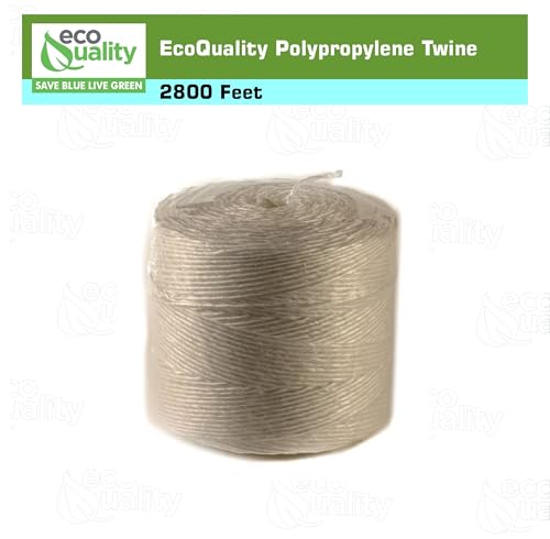 [2 Pack] EcoQuality Polypropylene Twine 2800 Feet - Carboard Bundling, Shipping, Commercial Packaging, Center Pull Box, Tie Wrap, Tying, Tomato Twine