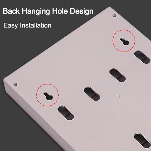 Time Card Holder Wall Mount with Numbered 20 50 Slots Rack Card Holder Employees Time Card Rack for Business Office Punch Light Gray 50 Slots