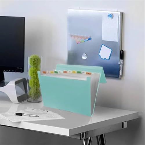 Filing Folder Important Document Folder Accordion File Organizer Expanding Letter Size Paper Office Supplies(Green)