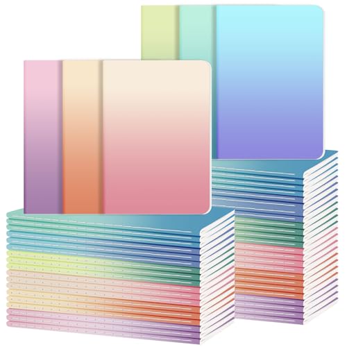 Ddaowanx 48 Pack Lined Journals Bulk,A5 College Ruled Composition Notebooks