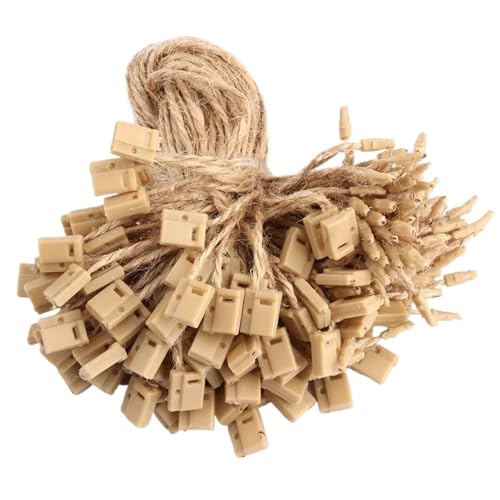 Eco-Friendly 1000pcs Jute Hemp Hang Tag String 20cm for Clothing Bags