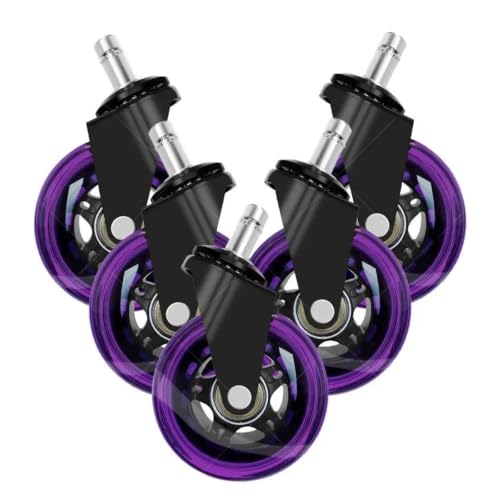 5 Pcs 3 Inch Silent Non-Slip Office Chair Casters