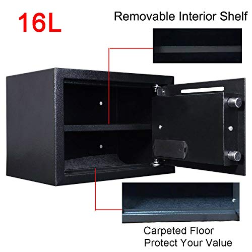 TBLOTYD Key Safe Wall Mounted Safe Box 16L Money Box Drop Slot Safes Collectbox, Electronic Home Safe Pin Code Password Keypad