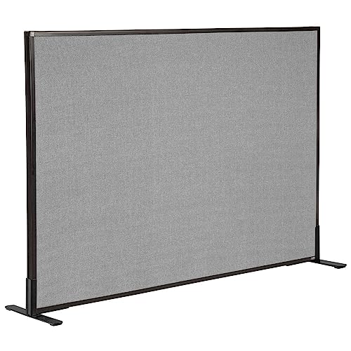 Global Industrial Freestanding Office Partition Panel, 60.25"W x 42"H, Gray